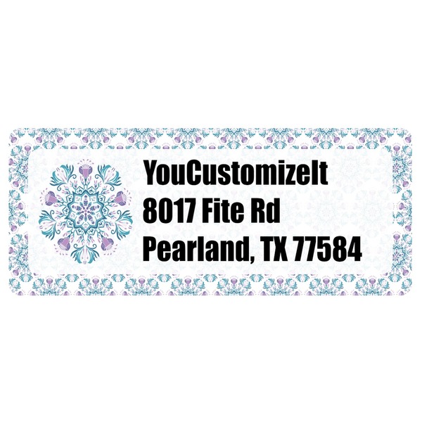 Custom Mandala Floral Return Address Labels (Personalized)
