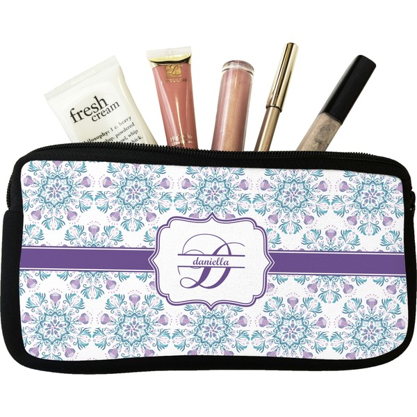 Custom Mandala Floral Makeup / Cosmetic Bag (Personalized)
