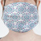 Mandala Floral Mask - Pleated (new) Front View on Girl