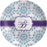 Mandala Floral Melamine Salad Plate - 8" (Personalized)
