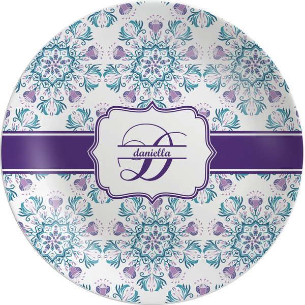 Custom Mandala Floral Melamine Plate (Personalized)