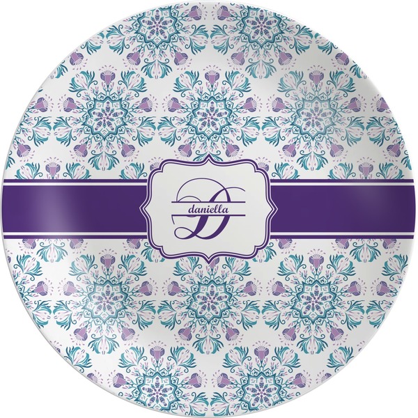 Custom Mandala Floral Melamine Plate (Personalized)