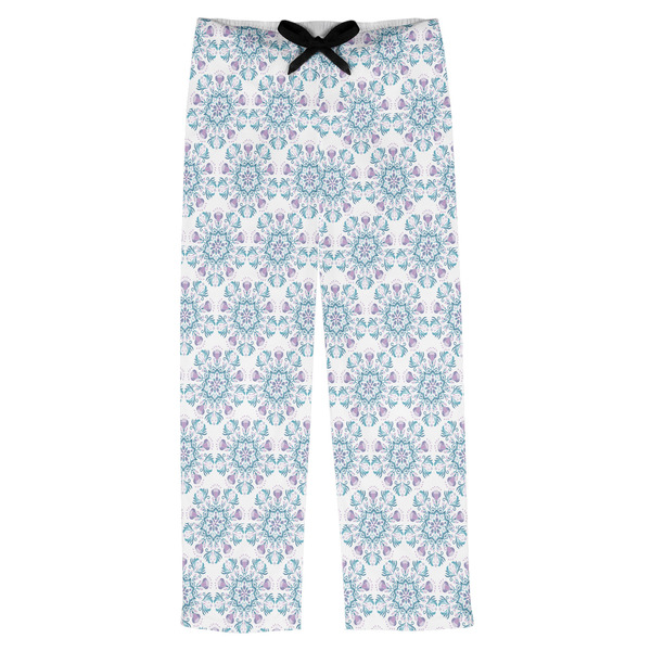 Custom Mandala Floral Mens Pajama Pants - L