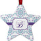 Mandala Floral Metal Star Ornament - Front