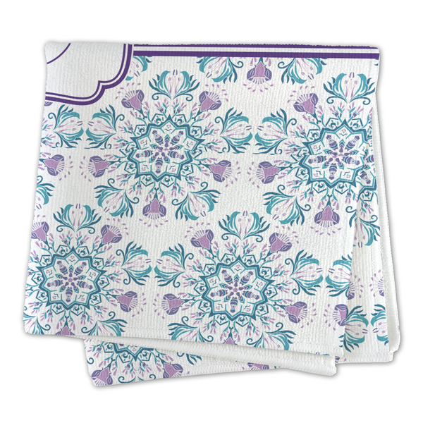 Mandala Floral Microfiber Dish Rag - FOLDED (square)