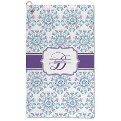 Mandala Floral Microfiber Golf Towel (Personalized)