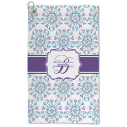 Mandala Floral Microfiber Golf Towel (Personalized)