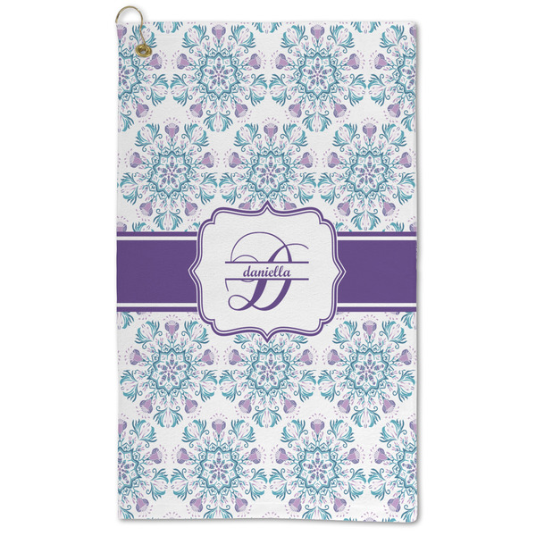 Custom Mandala Floral Microfiber Golf Towel (Personalized)