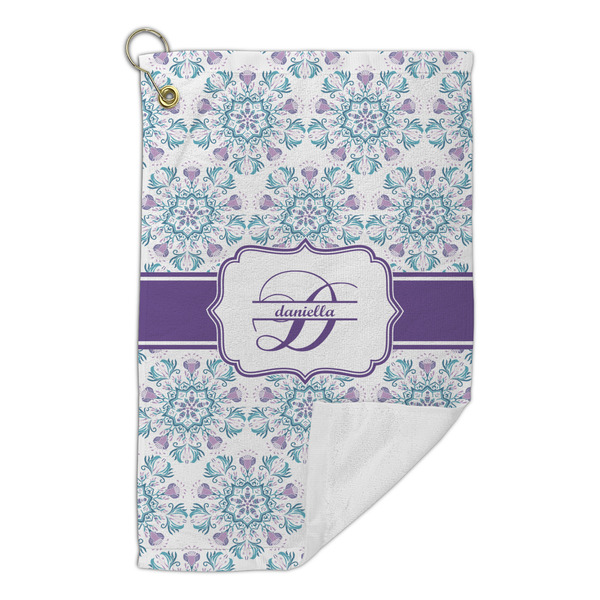 Mandala Floral Microfiber Golf Towels Small - FRONT FOLDED