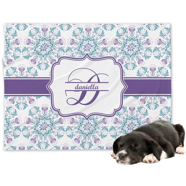 Custom Mandala Floral Dog Blanket - Regular (Personalized)