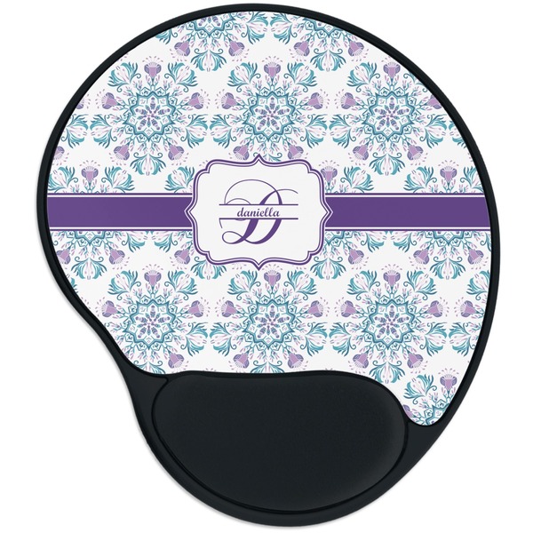 Custom Mandala Floral Mouse Pad with Wrist Support