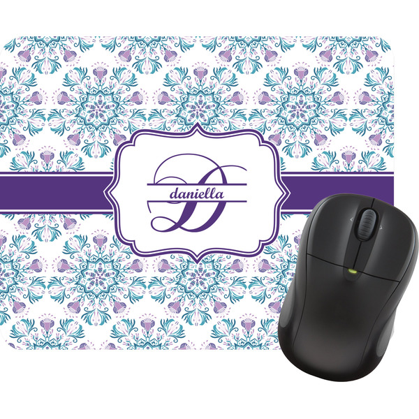 Custom Mandala Floral Rectangular Mouse Pad (Personalized)