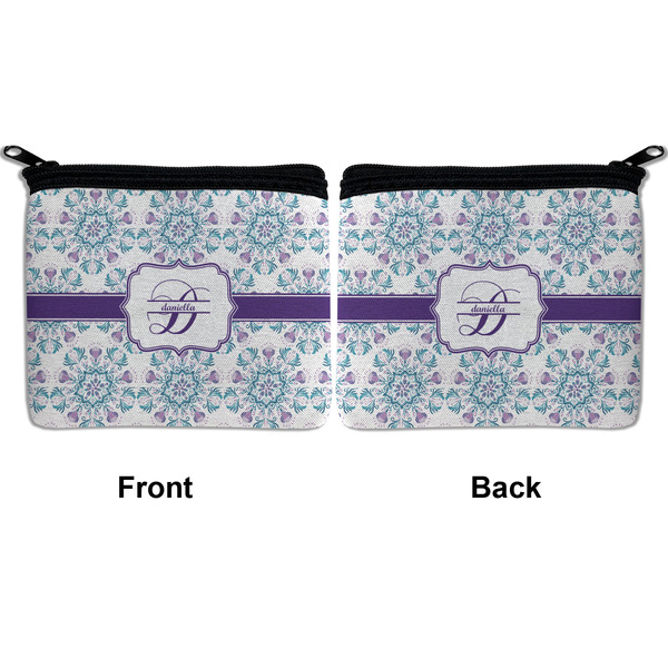 Mandala Floral Neoprene Coin Purse - Front & Back (APPROVAL)