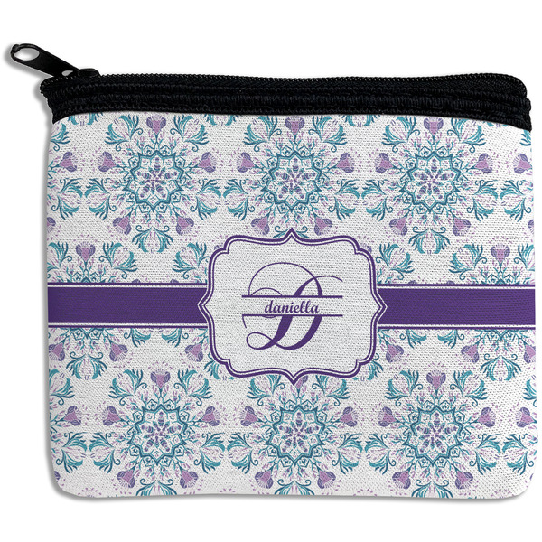 Custom Mandala Floral Rectangular Coin Purse (Personalized)