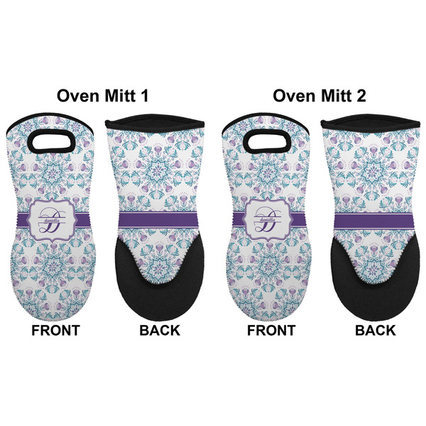 Mandala Floral Neoprene Oven Mitt - Set of 2 - Approval