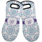 Mandala Floral Neoprene Oven Mitts - Set of 2 w/ Name and Initial