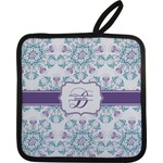 Mandala Floral Pot Holder w/ Name and Initial