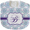 Mandala Floral Velour Baby Bib w/ Name and Initial