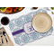 Mandala Floral Octagon Placemat - Single front (LIFESTYLE) Flatlay