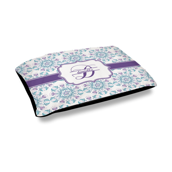 Custom Mandala Floral Outdoor Dog Bed - Medium (Personalized)