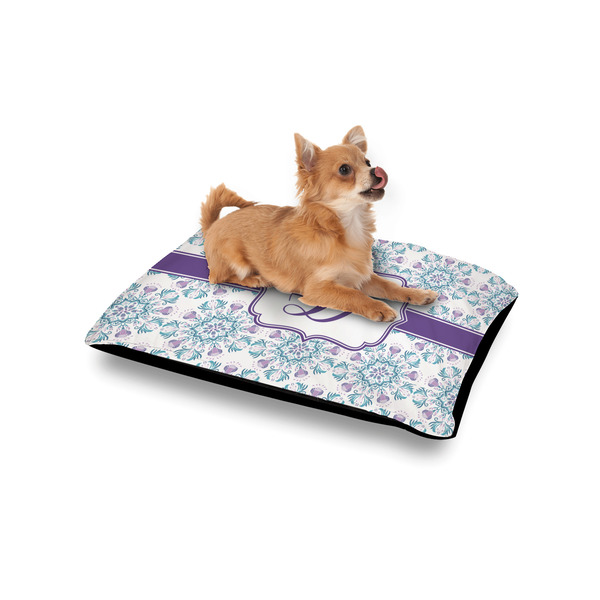 Mandala Floral Outdoor Dog Beds - Small - IN CONTEXT