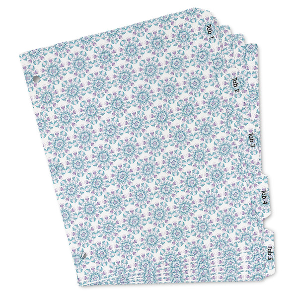 Custom Mandala Floral Binder Tab Divider Set (Personalized)