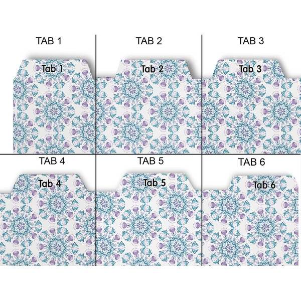 Mandala Floral Page Dividers - Set of 6 - Approval