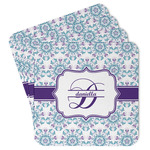 Mandala Floral Paper Coasters w/ Name and Initial