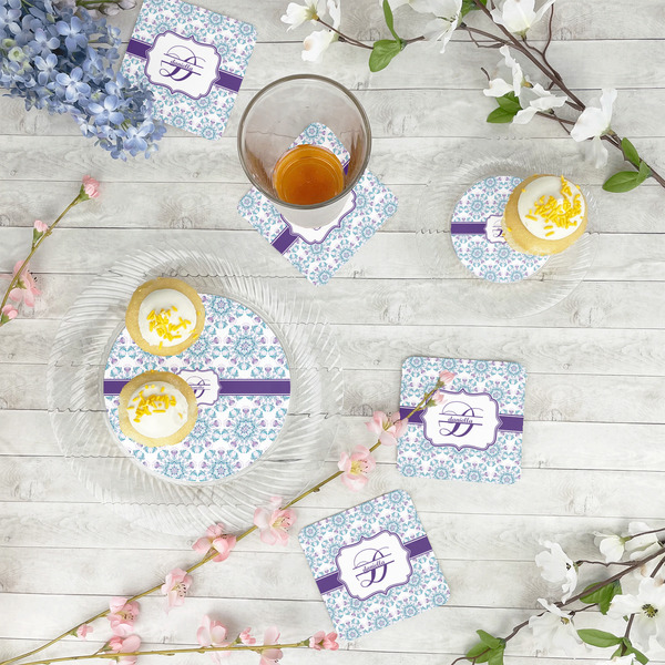 Mandala Floral Paper Coasters - In Context