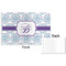 Mandala Floral Disposable Paper Placemat - Front & Back