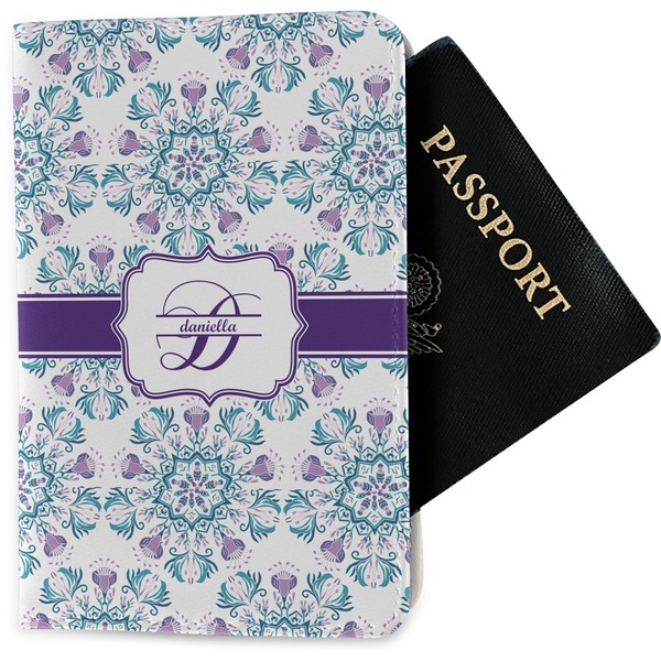 Custom Mandala Floral Passport Holder - Fabric (Personalized)