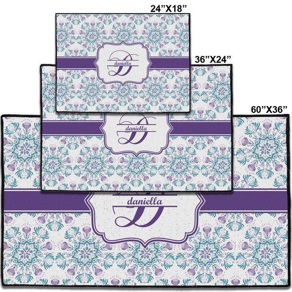 Mandala Floral Personalized Door Mat - Group Parent IMF