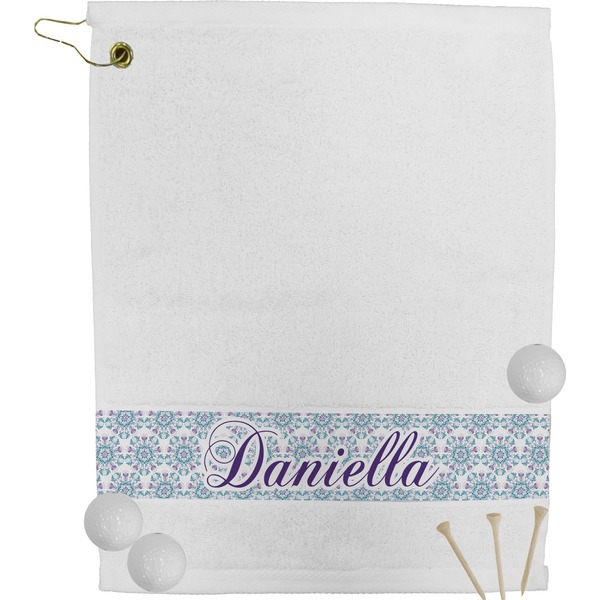 Custom Mandala Floral Golf Bag Towel (Personalized)