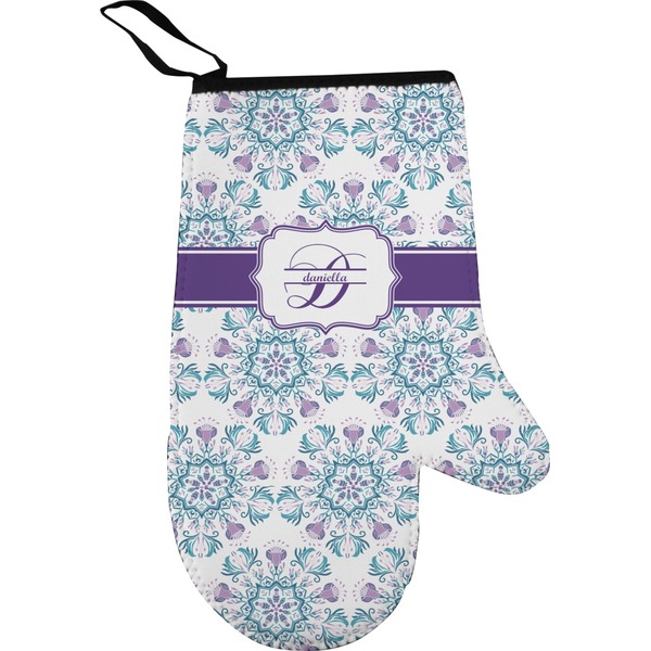 Mandala Floral Personalized Oven Mitt