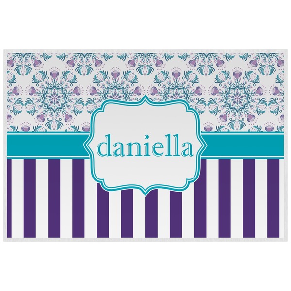 Mandala Floral Personalized Placemat (Back)