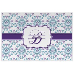 Mandala Floral Laminated Placemat w/ Name and Initial