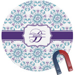 Mandala Floral Round Fridge Magnet (Personalized)