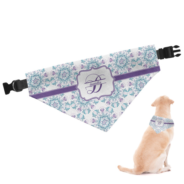 Custom Mandala Floral Dog Bandana - Small (Personalized)