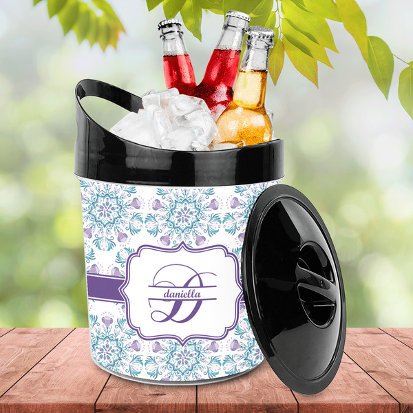 Mandala Floral Plastic Ice Bucket - LIFESTYLE