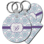 Mandala Floral Plastic Keychain (Personalized)