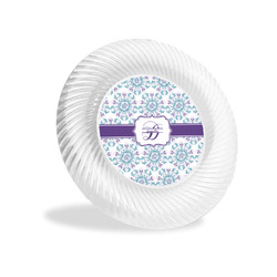 Mandala Floral Plastic Party Appetizer & Dessert Plates - 6" (Personalized)