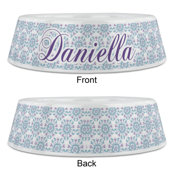 Mandala Floral Plastic Pet Bowls - Large - APPROVAL