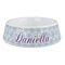 Mandala Floral Plastic Dog Bowl - Large (Personalized)