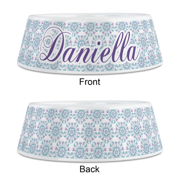 Mandala Floral Plastic Pet Bowls - Medium - APPROVAL