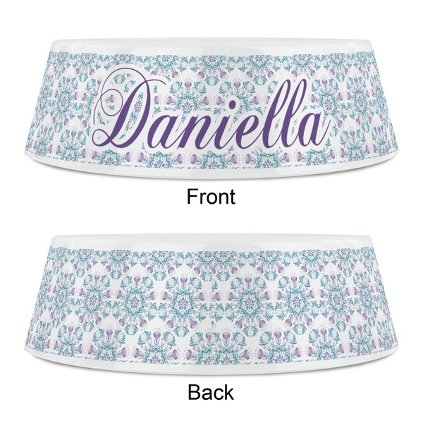 Mandala Floral Plastic Pet Bowls - Small - APPROVAL