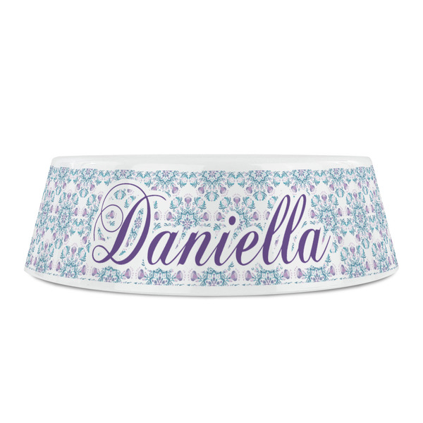 Mandala Floral Plastic Pet Bowls - Small - FRONT