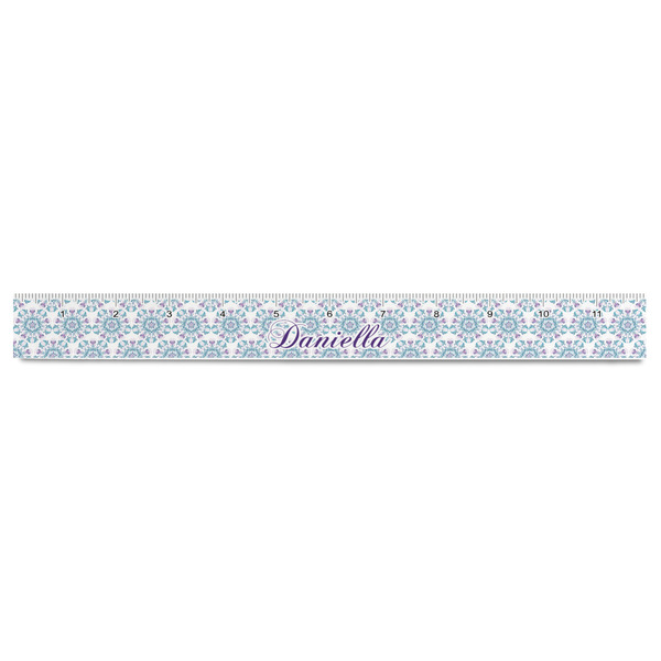 Mandala Floral Plastic Ruler - 12" - FRONT