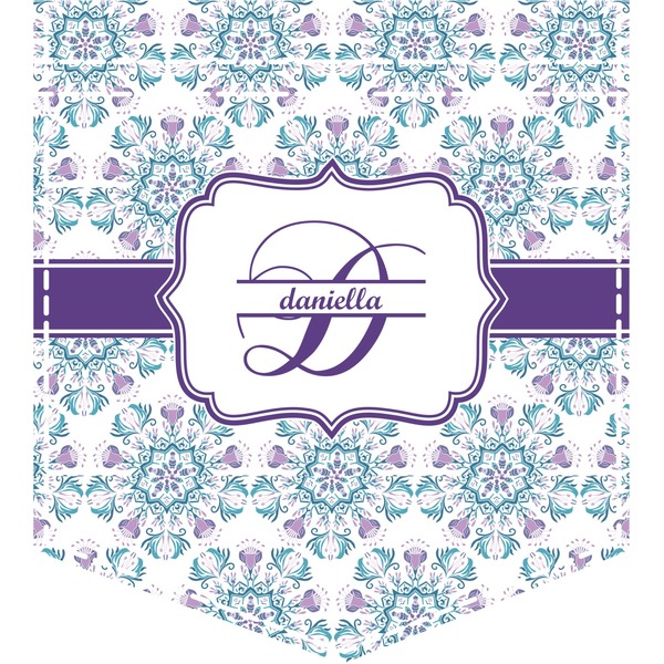 Custom Mandala Floral Iron On Faux Pocket (Personalized)