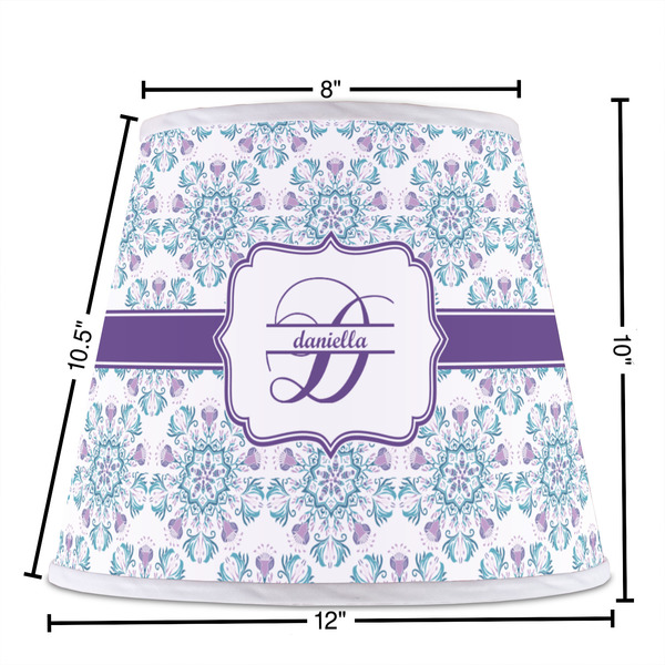 Mandala Floral Poly Film Empire Lampshade - Dimensions