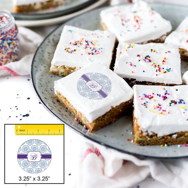 Mandala Floral Printed Icing Circle - Large - In Context